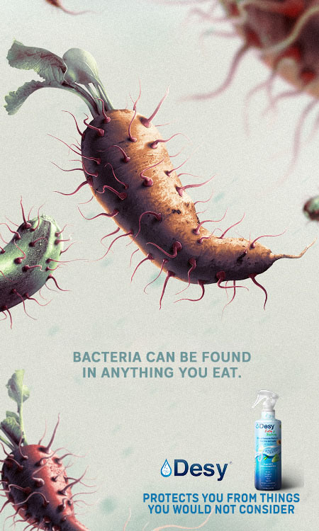 Las bacterias pueden estar en todo lo que comes